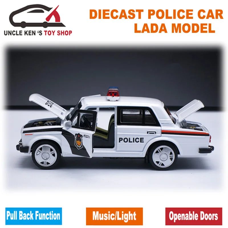 15cm Länge Russische LADA Diecast Modell, Metall Patrol Auto, kind Legierung Spielzeug Mit Geschenk Box/Öffnende Tür/Pull Zurück Funktion/Musik