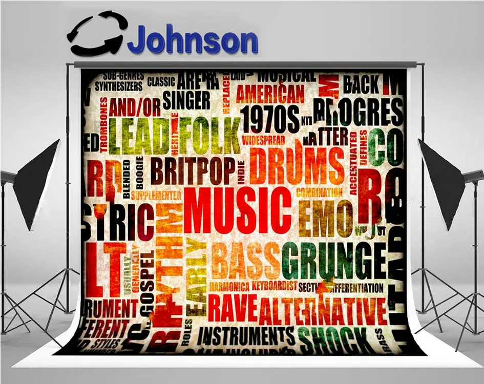 

music theme Letter backgrounds High quality Computer print party backdrops