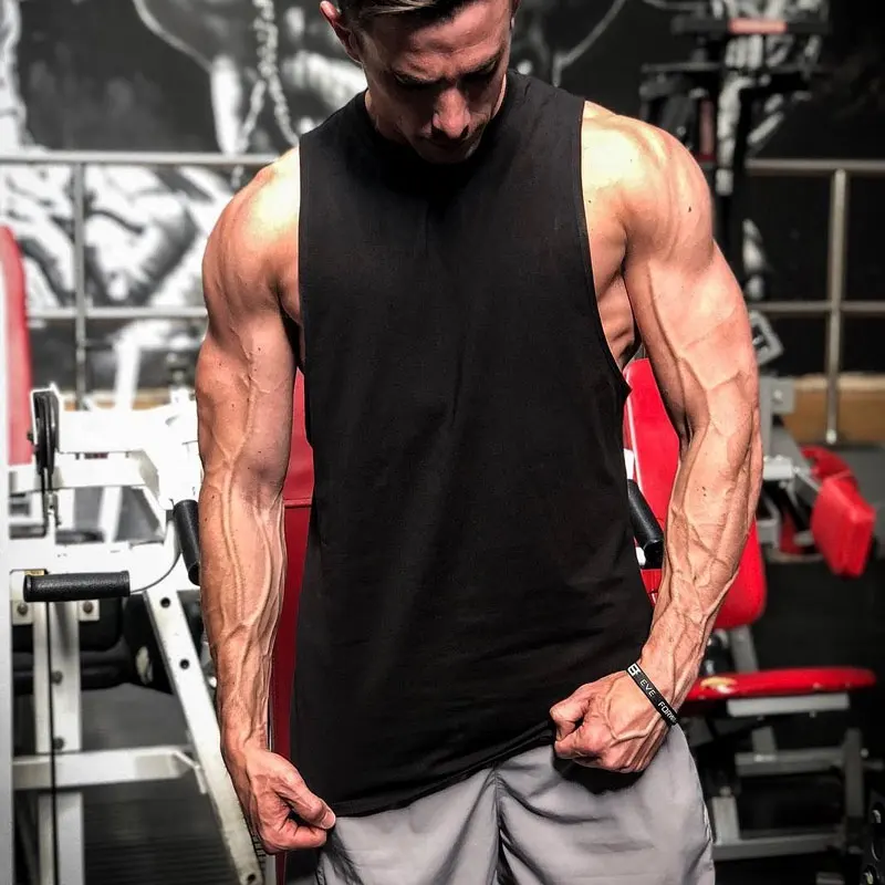Men Bodybuilding Tank Tops Gyms Fitness Workout Sleeveless Shirts Casual Fashion Cotton Print Vest Male Brand Clothing