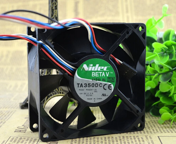 Wholesale: 92*92*38 12V 2.3A M35291-35 9cm Nidec 4 line temperature control speed fan P2780