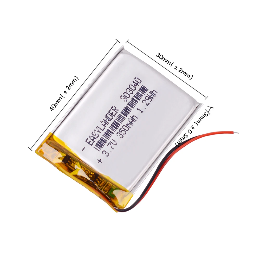 10pcs 303040 450mah 3.7V Rechargeable Lithium Li-ion Polymer Battery for MP3 MP4 MP5 X30