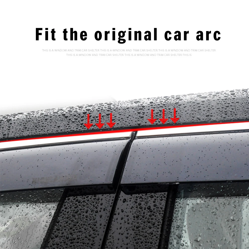 4pcs Car Styling For Nissan X-Trail T32 Smoke Window Sun Rain Visor Deflector Guard  2014 2015 2016 2017 2018