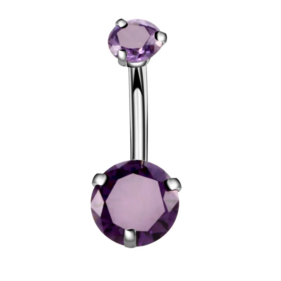 Fashion Hot Sexy Double Zircon Anti Allergy Simple Lounger Titanium Earrings Ear Nail Belly Button Rings Navel Piercing пирсинг