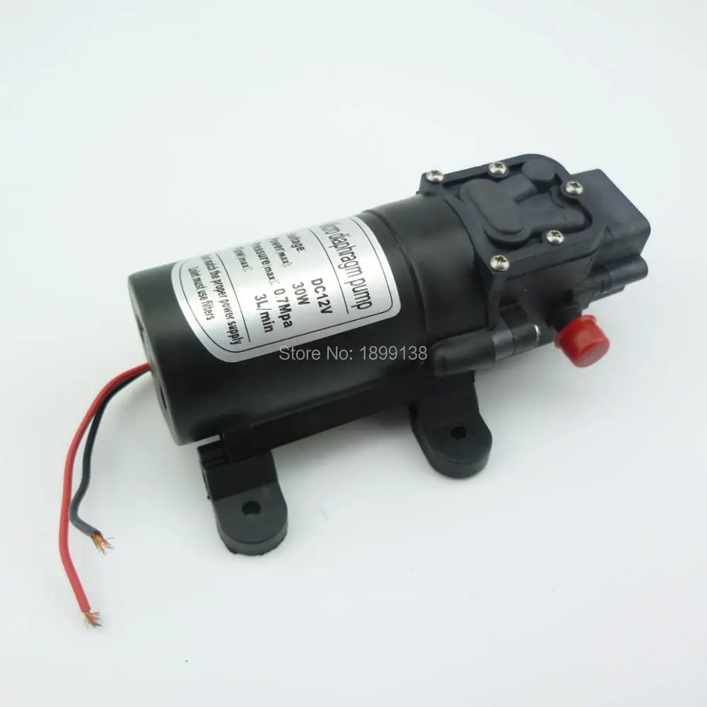 

return valve type self priming portable 30W 3L/min 12v dc motor diaphragm high pressure micro electric water pump