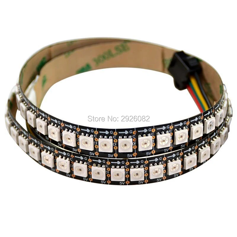 2M 144LEDs/m HD107S(Similar APA102/APA107)Addressable Digital RGB LED Strip 5050 SMD Pixel Light White/Black PCB IP20/IP65/IP67