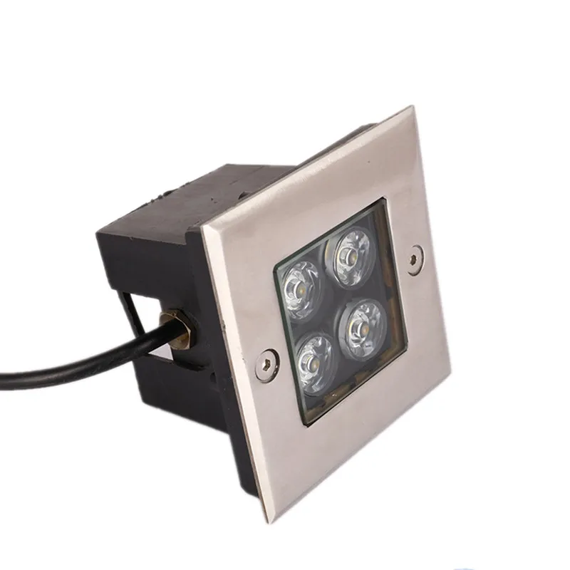 

High Power 4W Warm Cold White Led Underground Lights Waterproof IP68 Outdoor led Underground Lamp AC85-265V/DC12V