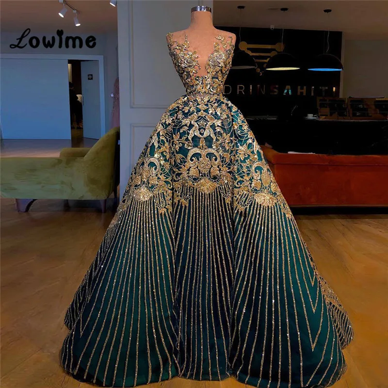 Plus Size Glitter Evening Dresses Formal Dubai Party Dress Robe De Soiree 2020 Turkish Middle East Arabic Prom Gown 2020 Custom