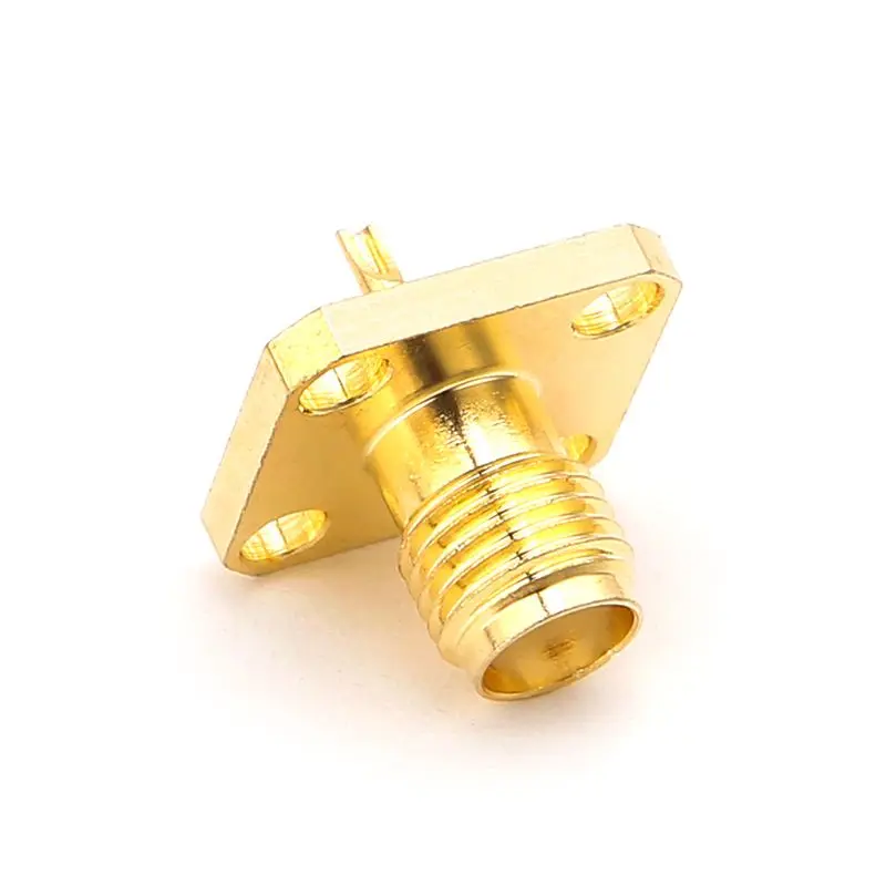 10Pcs/Set SMA Female Chassis Panel Mount 4 Hole Post Terminal RF Connector Coaxial Adaptor 5mm