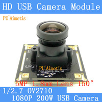 PU`Aimetis 30fps  2MP Surveillance camera 1080P MJPEG  High Speed OV2710 Mini CCTV Android Linux UVC Webcam USB Camera Module