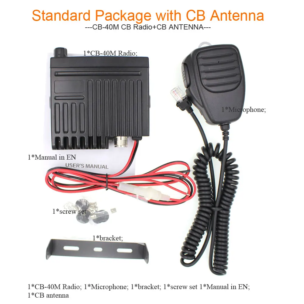 Anysec- Mini Radio CB de 8W, CB-40M, transceptor de banda, AM/FM, AR-925, 25.615-30.105MHz, 10 metros, nuevo