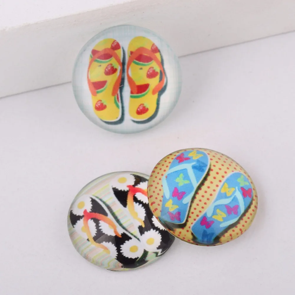 reidgaller handmade mix sandals photo round glass cabochon 10mm 12mm 14mm 18mm 20mm 25mm diy earrings hair jewelry accessories