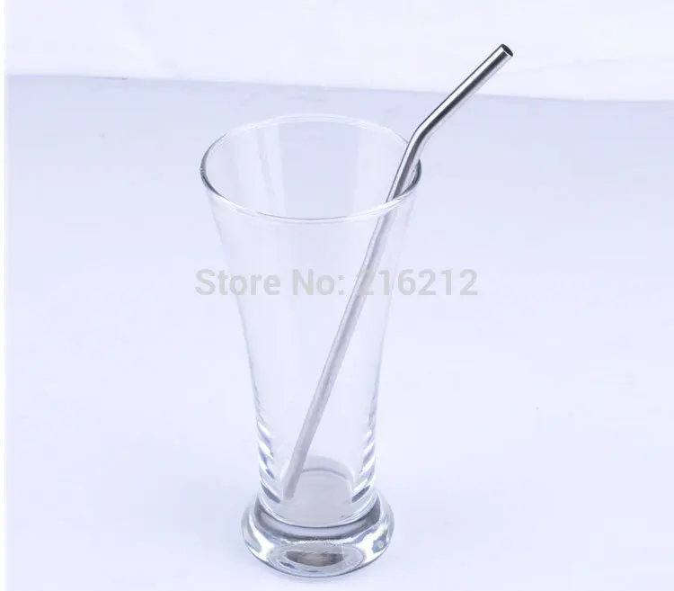 Durable Stainless Steel Drinking Straw Straws Metal for Bar Family kitchen two type of straight and excurved