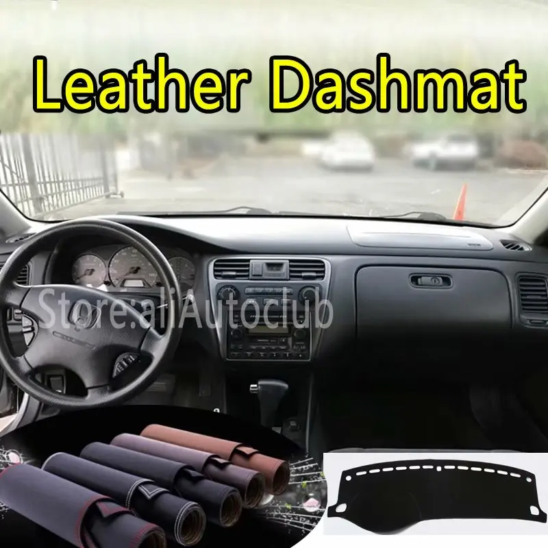 

For Honda Accord 6th generation 1998-2002 Leather Dashmat Dashboard Cover Dash Mat SunShade Carpet Custom Car Styling LHD+RHD