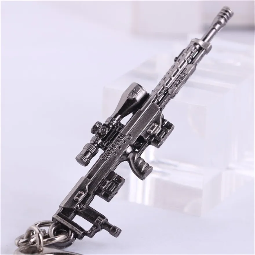 Novelty New CS GO AK47 Guns Keychain Men Trinket Sniper M4A1 Key Chain Bag Charm Keyring Male Jewelry Souvenirs Gift