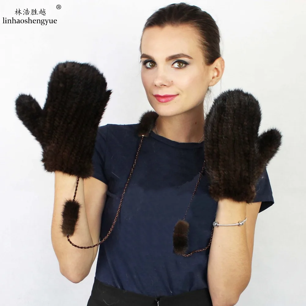 FREE Shopping Fur Mink Gloves Women Spring, Autumn and Winter