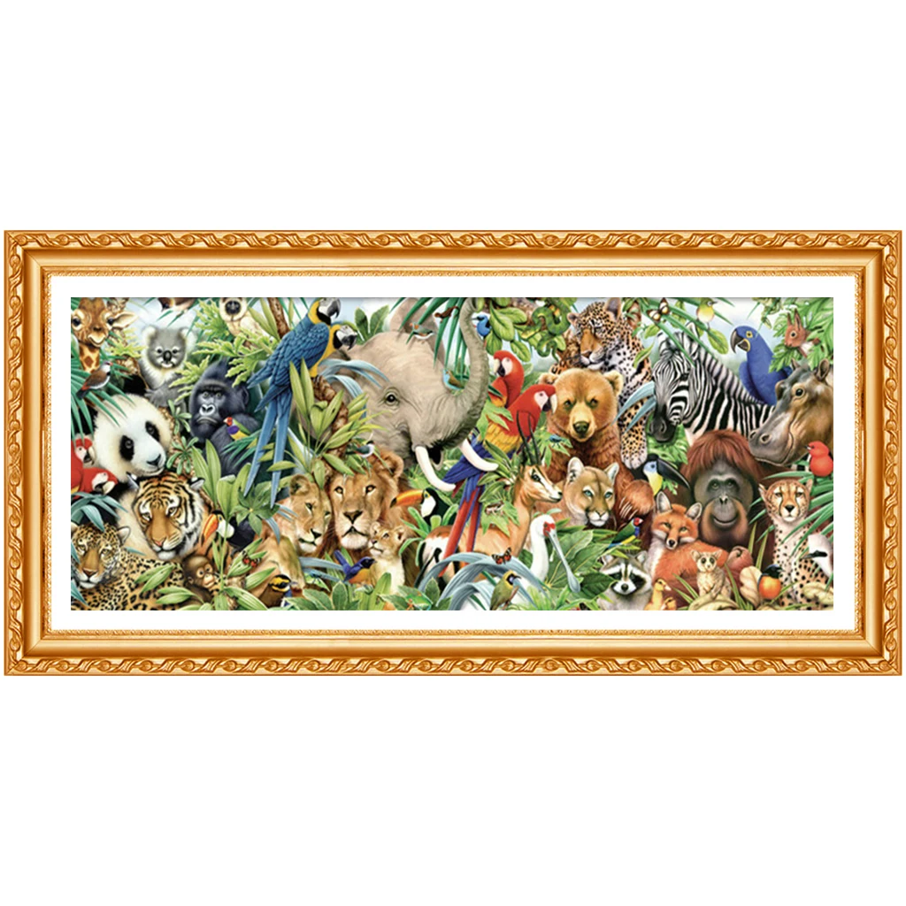 New 5D DIY Diamond Painting Zoo Animals Embroidery Full Square Diamond Cross Stitch Rhinestone  Painting Home decor Gift