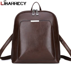 Mochila Vintage de cuero para mujer, bolso escolar de gran capacidad para niñas, bolsos de hombro de ocio, 2024