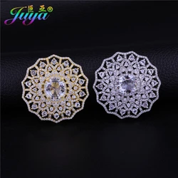 Hand Made Pearls Jewelry Components Gold/Silver Color Flower Decpration Connector Pendants Accessories For Beads Jewelry Making