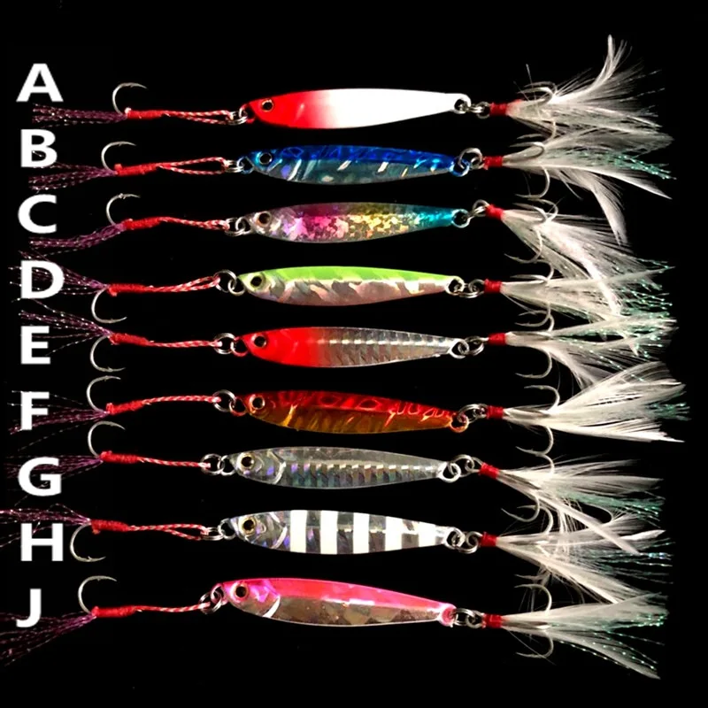 Angeln Glow Jigs 15g/6cm 7g/10g/20g/25g Jigbait Köder Shore Cast Lockvögel Metall Köder Künstliche Köder 1 Stück Verkauf – Detail 3