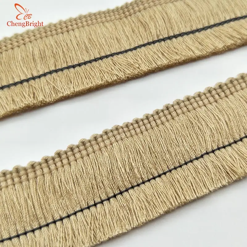 CHENGBRIGHT 1 Yard 2.5CM width Lace Fringe Trim Tassel Fringe Trimming For Diy Latin Dress Stage Clothes Accessories Lace Ribbon