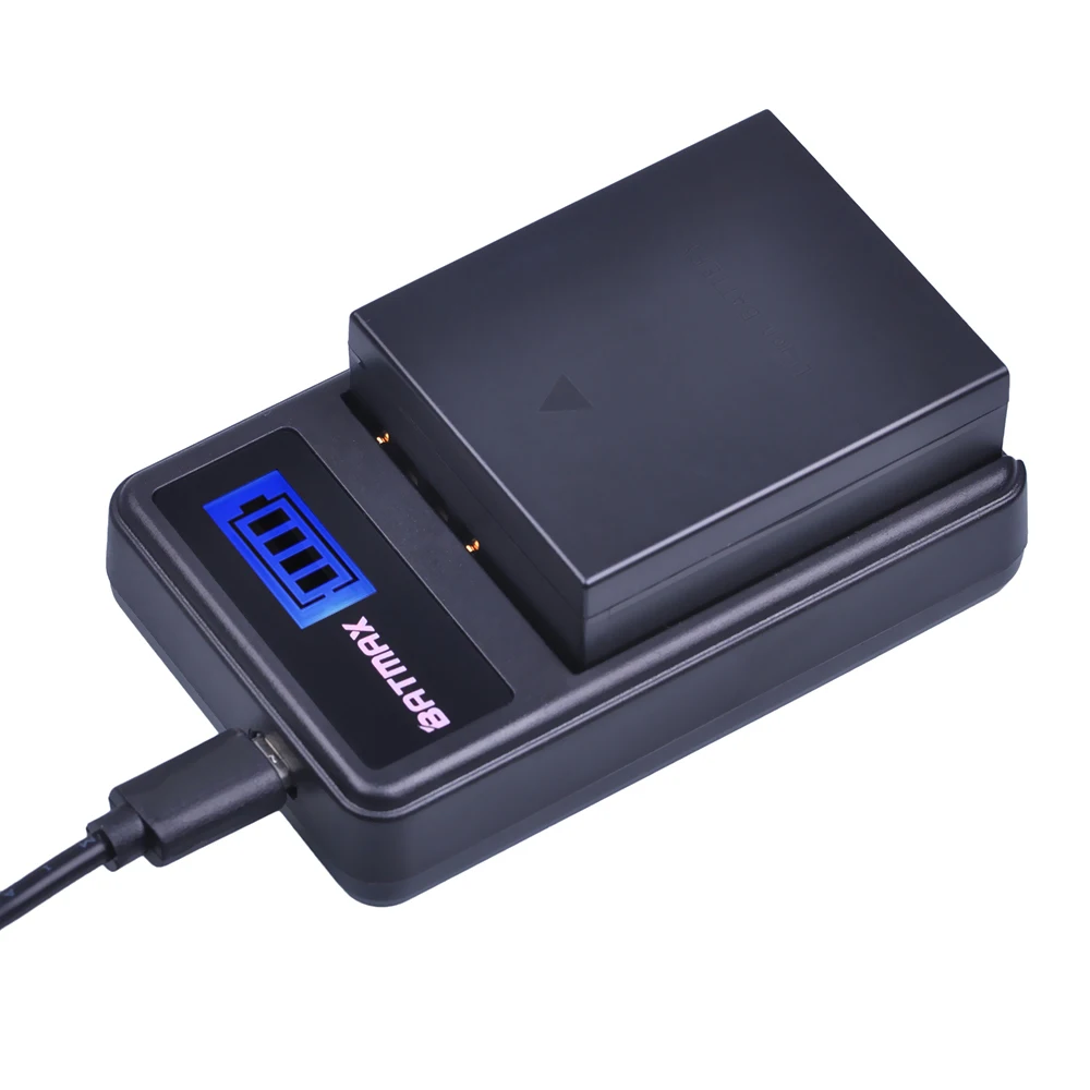 Batmax BLH-1 BLH1 LCD Display USB Battery Charger for Olympus E-M1 Mark II Camera