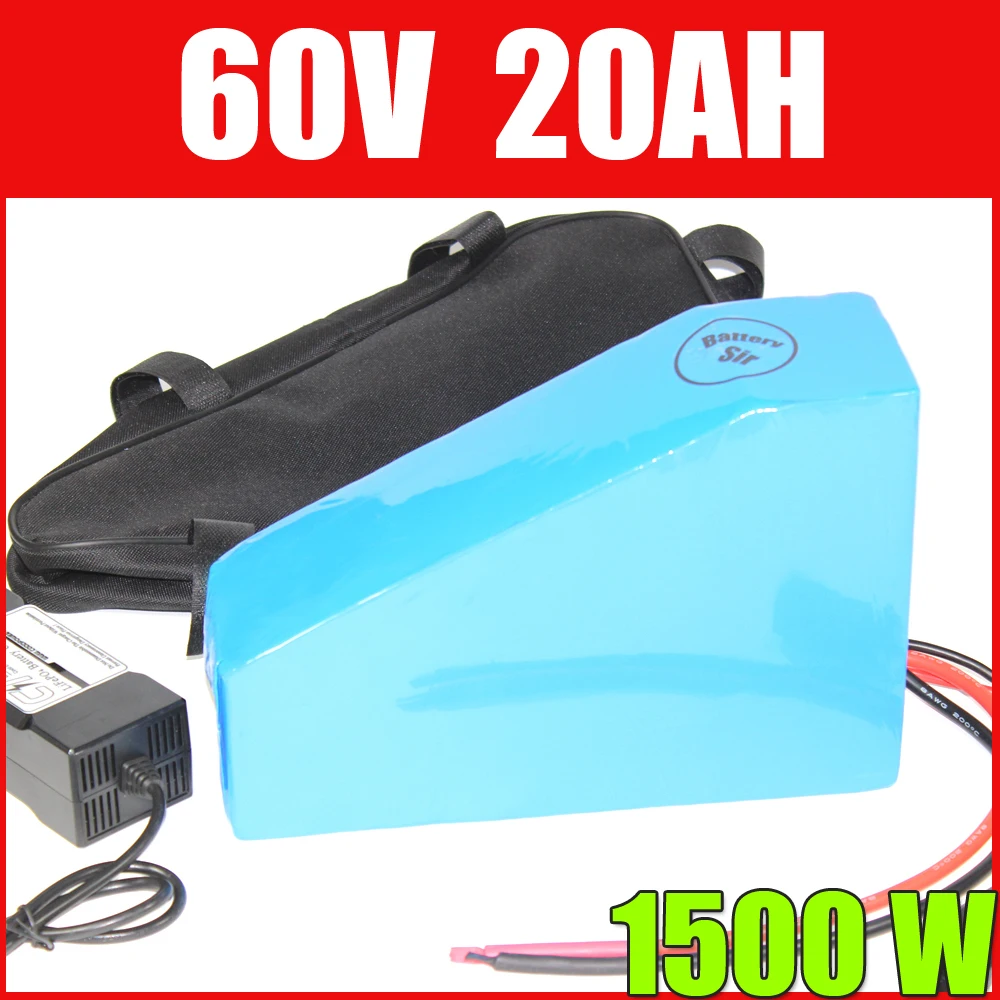 

60v 20ah triangle battery pack lithium ion battery 60v 20ah 1000W 1500W ebike scooter motorcycle battery pack