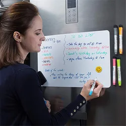 Magnetic Dry Wipe Whiteboard Marker, A5 Ímãs de geladeira, Writing Record, Message Board, Remind Memo Pad, Kid's Kitchen Gift