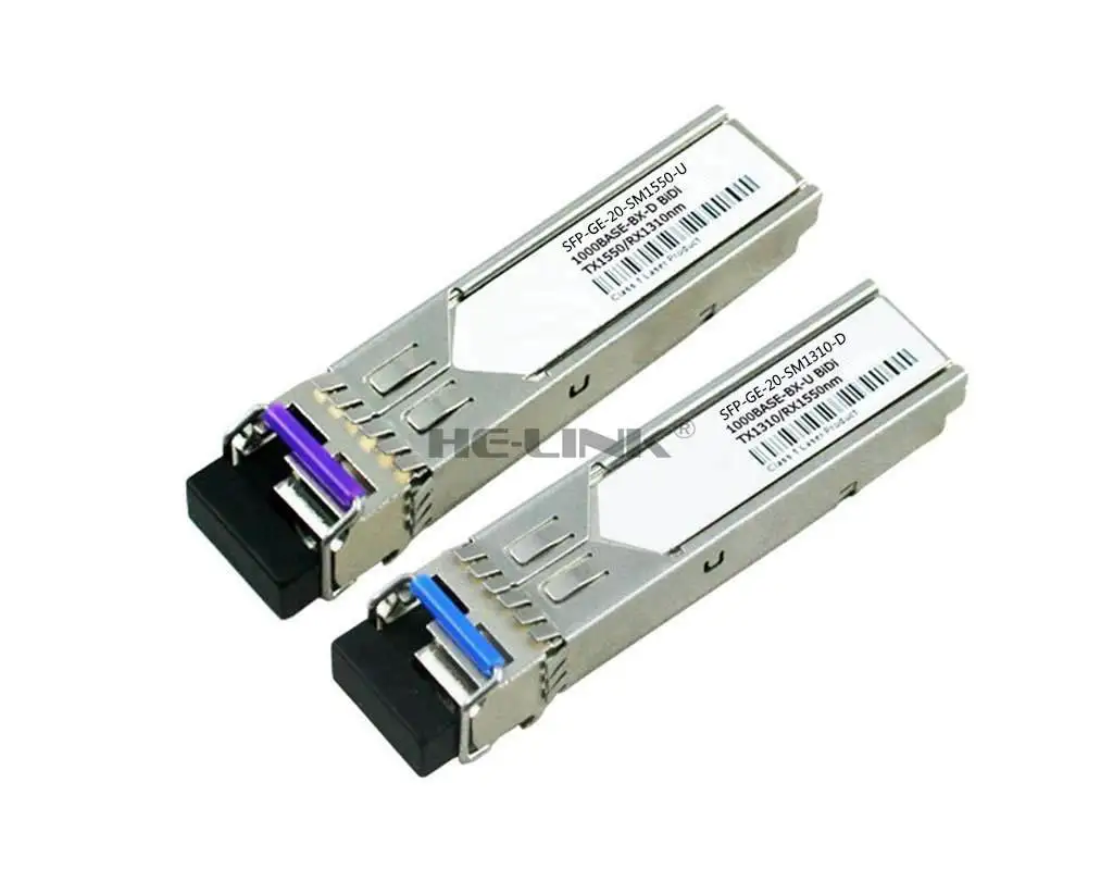 

LODFIBER SFP-GE-20-SM1310-D/SFP-GE-20-SM1550-U H-UA-WEI Compatible 1.25G 1310/1550nm BiDi 20km Transceiver