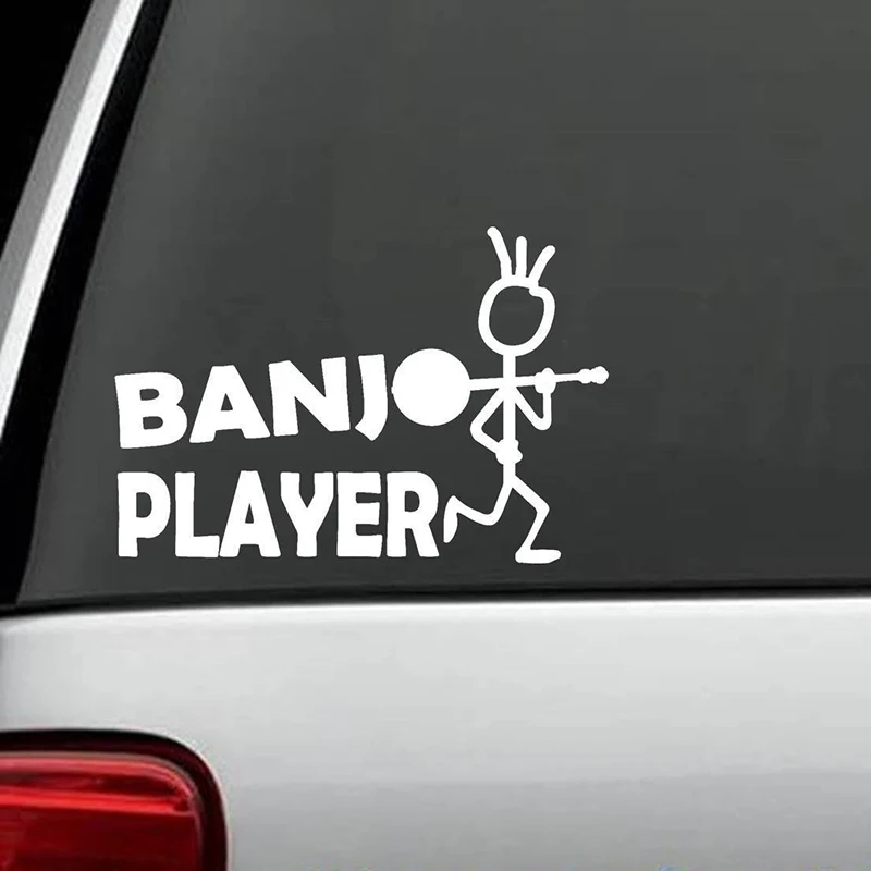 For Banjo Player Bluegrass Decal Sticker Guitar Bass Mandolin Funny Personality Stickers