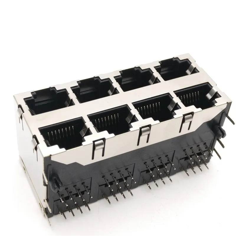 10 teile/los 59/2x4 Schild 8 PortS RJ45 LAN Modulare Netzwerk Anschluss