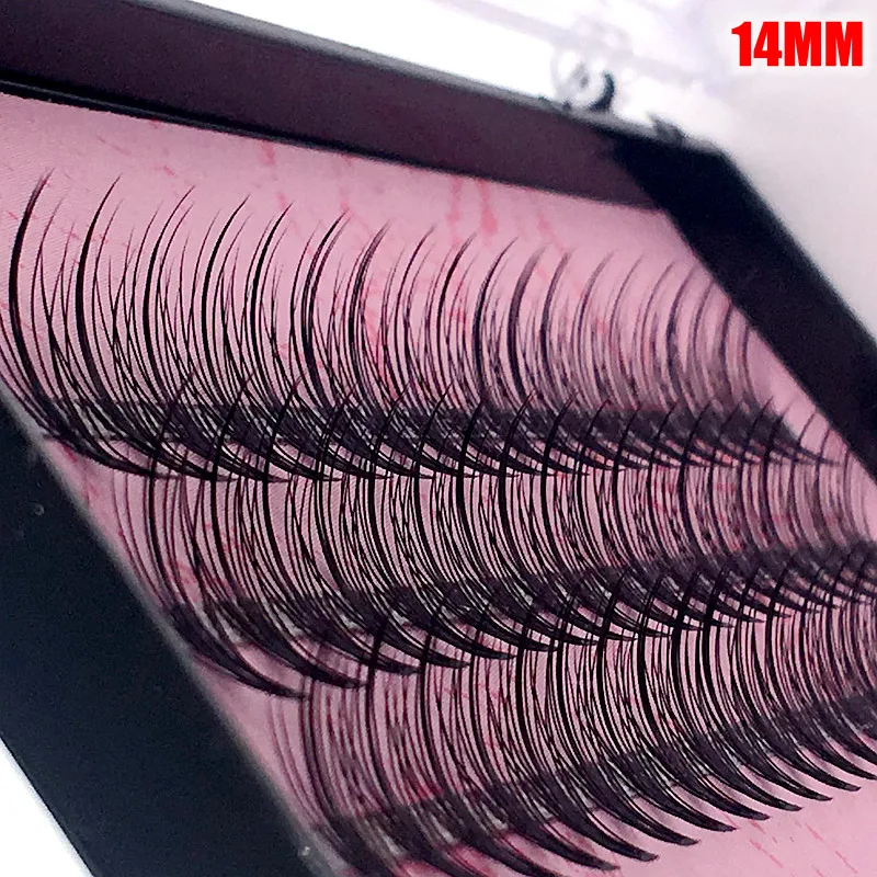 

100 trays 57 Knots 12 Hairs Black Tapered Individual False Eyelashes Eye Lash Makeup Extension 8-14mm L1604