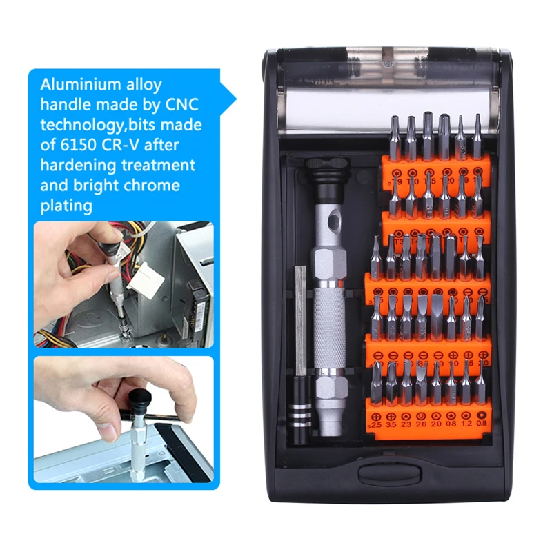 JAKEMY JM-8151 Precision Magnetic Screwdriver Set Hex Torx Bits Screwdriver Kit for Moblie Phone Computer Repair Hand Tools