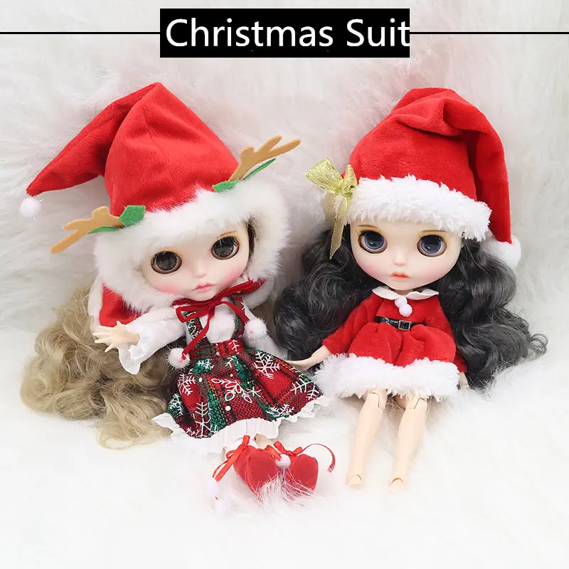 ICY DBS Blyth doll icy bjd Christmas costume winter outfits Merry Christmas suits