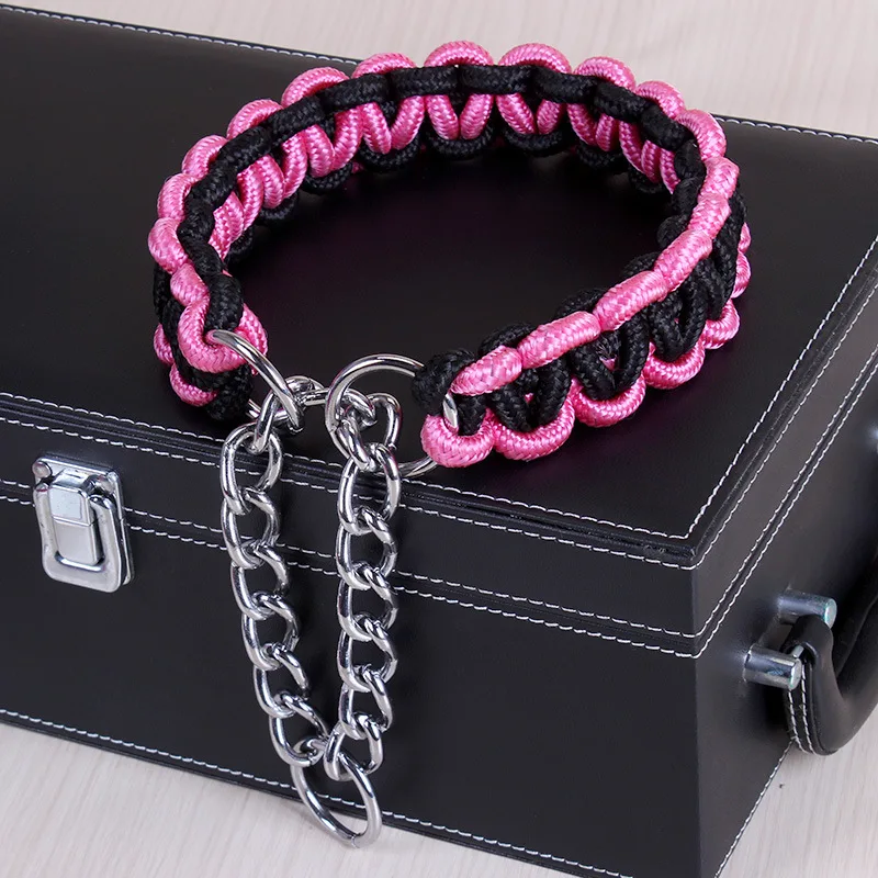 High Quality Upgraded color collar Large Dog German Shepherd walk the dog P chain necklet Pet For Medium and large Dogs