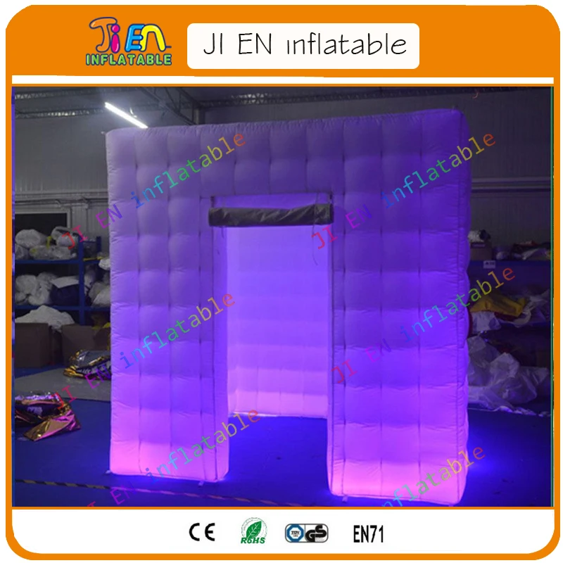 Photomaton gonflable à led, livraison aérienne gratuite à la porte, haute qualité, personnalisé, stand de fête de mariage, photomaton, tente, cube pliable