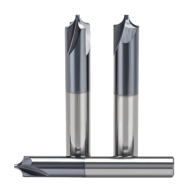 1PC Solid Carbide Arc R Angle End Mill 2 and 4 Flutes CNC Milling Cutter Anti-R Chamfering Router Bit For Alloy Steel