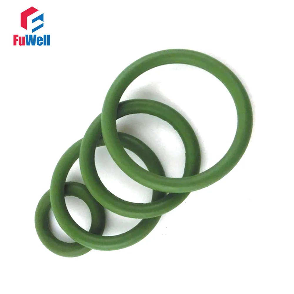 

10pcs 4mm Thickness Fluorine Rubber O-Rings Seal Green 44/45/46/47/48/49/50/52/55/56mm OD FKM O Ring Sealings Gasket Washer