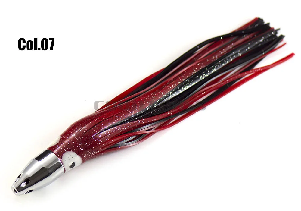 COUNTBASS 1pc Spiel Angeln Trolling Köder 7,8 unzen Bullet Jet Kopf mit Tintenfisch Rock, Thunfisch Wahoo Marline Segelfisch Kinfish Köder – Detail 12