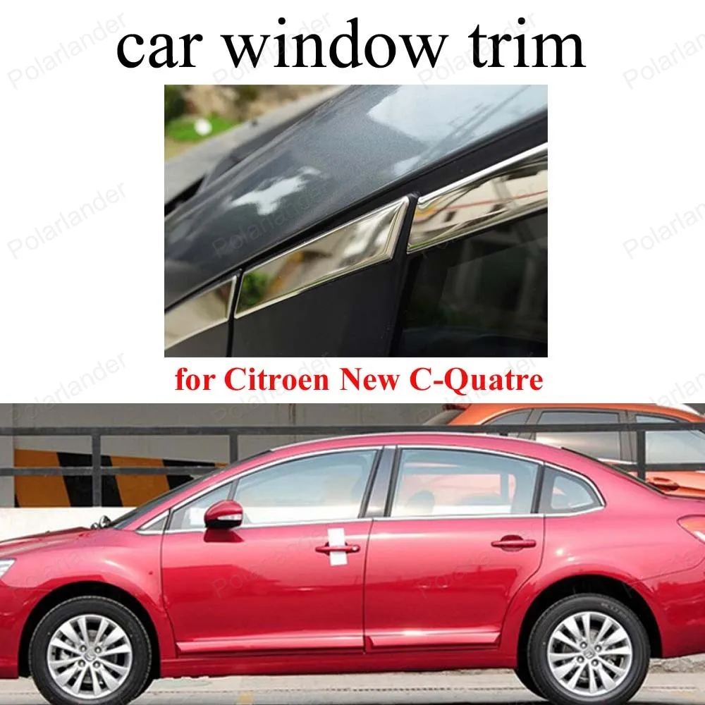 

Stainless Steel Window Trim Decoration Strips For C-itroen New C-Quatre Car Accessories Car Styling