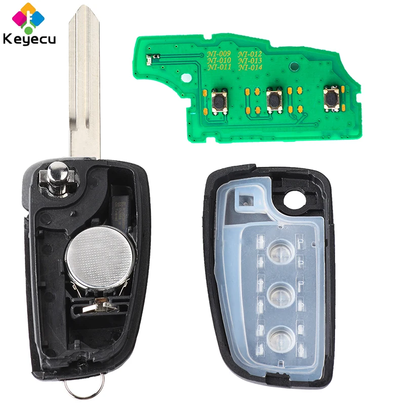 KEYECU chiave per auto remota a vibrazione modificata con Chip ID46 da 315MHz-FOB per Nissan per Infiniti FX35 FX45 ID FCC: KBRASTU15 CWTWB1U733