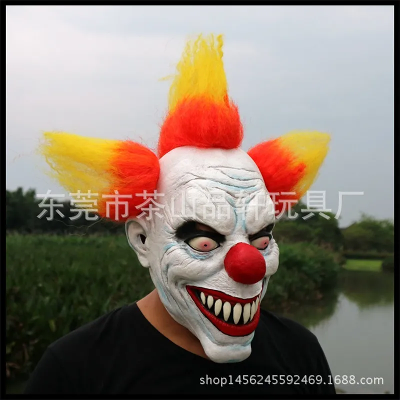 Top Grade Funny Party Evil Circus Clown Mask Pennywise Halloween Cosplay Horror Joker Mask Party Fancy Dress Costume Props Toys