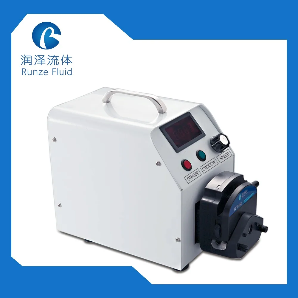 RUNZE Speed Adjusatble Laboratory Peristaltic Pump Stepper Motor 0-1700ml/min Metering AC110v-220v