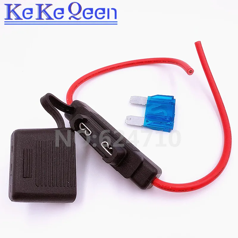 1PCS 8 10 AWG 8AWG 10AWG Wire Maxi Car Fuse Holder Water-resistant Waterproof Automotive With Cover Inline Auto with maxfuse 60A