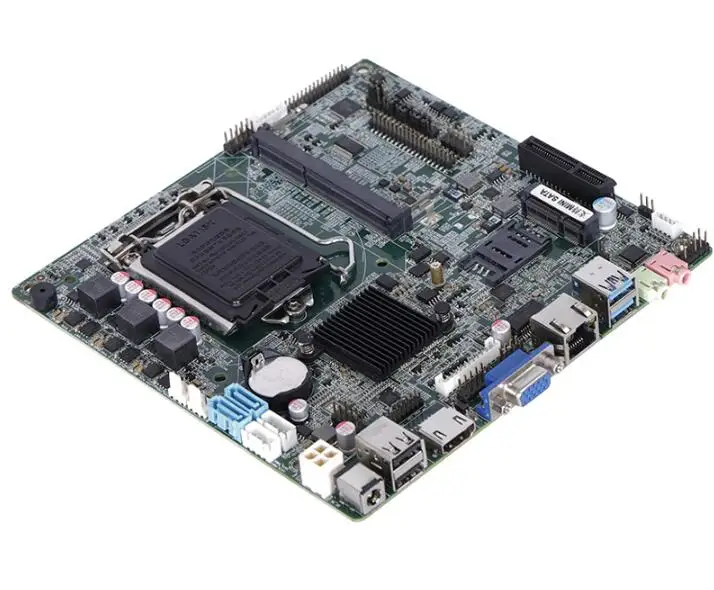 AC6H81-HLE6C Mini-ITX Mainboard For 4th Intel Core i3 i5 i7 CPU H81 Embedded Motherboard Ivybridge with 6*COM 1*LAN LVDS DC12V