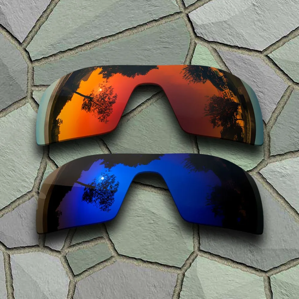 

Red Orange&Violet Blue Sunglasses Polarized Replacement Lenses for Oakley Oil Rig