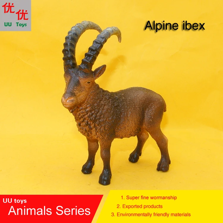 Hot toys: Alpine ibex goat simulation model  Animals   kids  toys children educational props