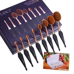 New Oval Makeup Brush Set Professional Concealer Foundation Powder Blending Brushes Toothbrush Make up Tools