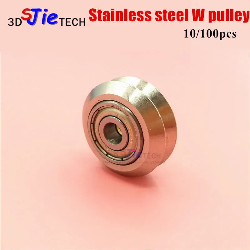 10pcs Xtreme Dual V wheel openbuilds CNC Stainless steel W pulley for V-slot rail/3D printer/Engraving machine parts