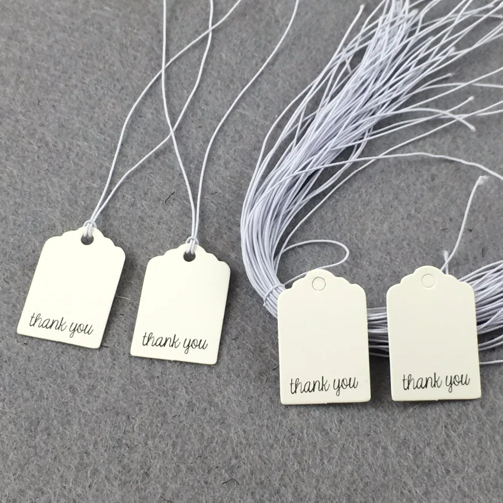 3*2cm white Price Tags 200pcs Blank Hang Tags+200PCS Strings print