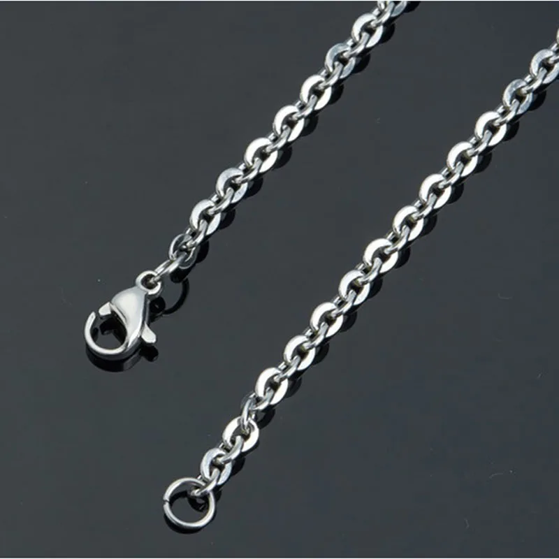 1Pc 1.2mm-4mm Stainless Steel Link Chain DIY Necklaces Jewelry Making 40cm -90cm Chain with Lobster Clasp